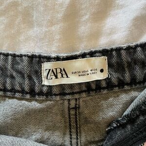 zara denim jean shorts